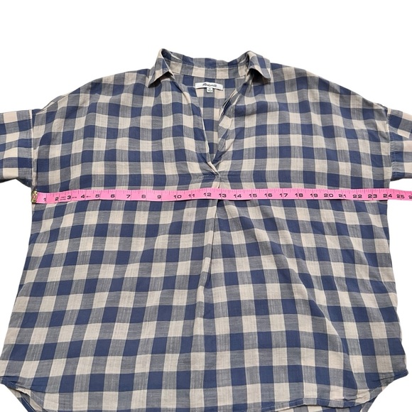 Madewell Gingham Seersucker Daily Shirt in blue and white - Picture 5 of 8
